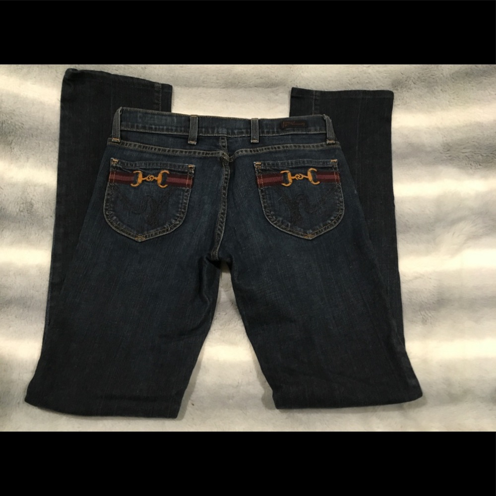 COH dark wash "Jackie #149 straight" stretch jean